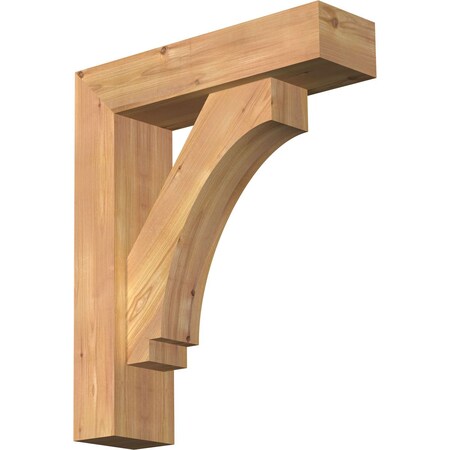 Ekena Millwork Imperial Block Smooth Bracket w/ Offset Brace, Western Red Cedar, 5 1/2"W x 20"D x 24"H BKT0604X20X24IMP05SWR